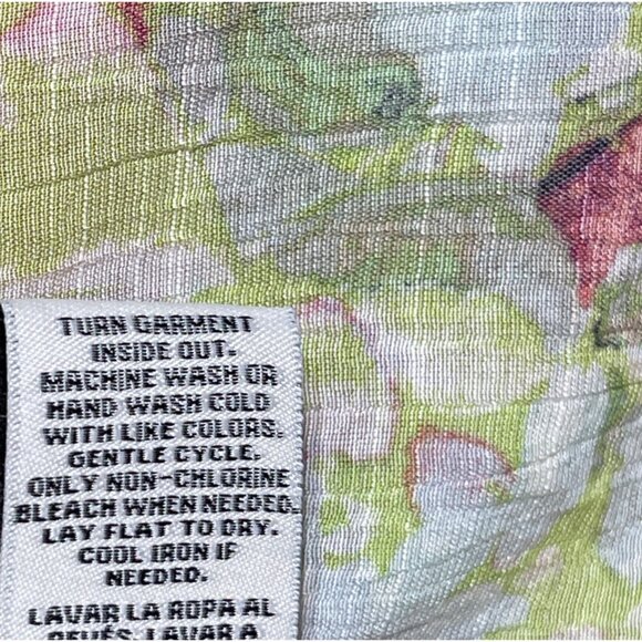 Zac & Rachel Blouse Top Button Front Green Floral Size 1X New - Picture 8 of 8